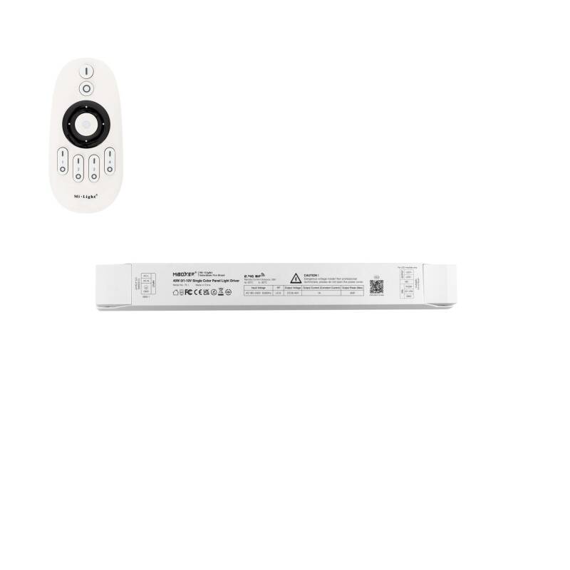 Image of MiBoxer 1-10V Dimmable NO Flicker Driver 40W + 4 Zone RF Remote 