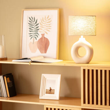 Image of Memphis Ceramic & Fabric Table Lamp 