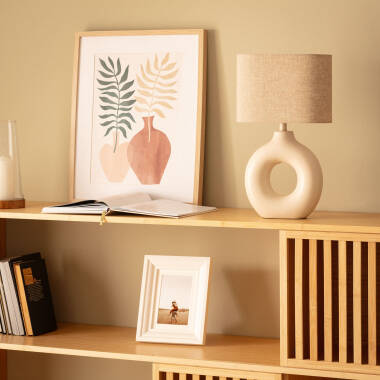 Image of Memphis Ceramic & Fabric Table Lamp 