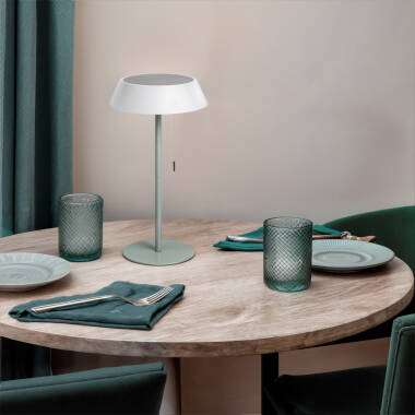 Image of Aldana Outdoor Metal 1.2W Solar LED Table Lamp 