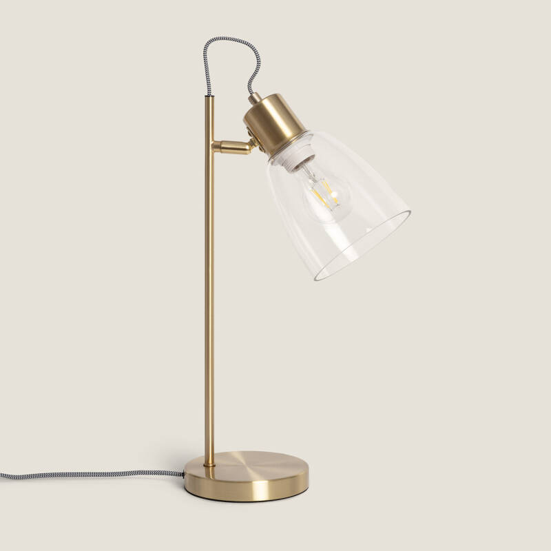 Bild von Tischlampe Metall und Glas Shirley