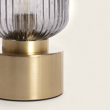 Bild von Tischlampe Metall und Glas Windsor