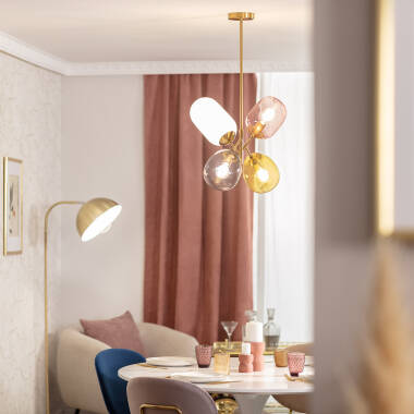 Bild von Pendelleuchte Metall und Glas Papallona