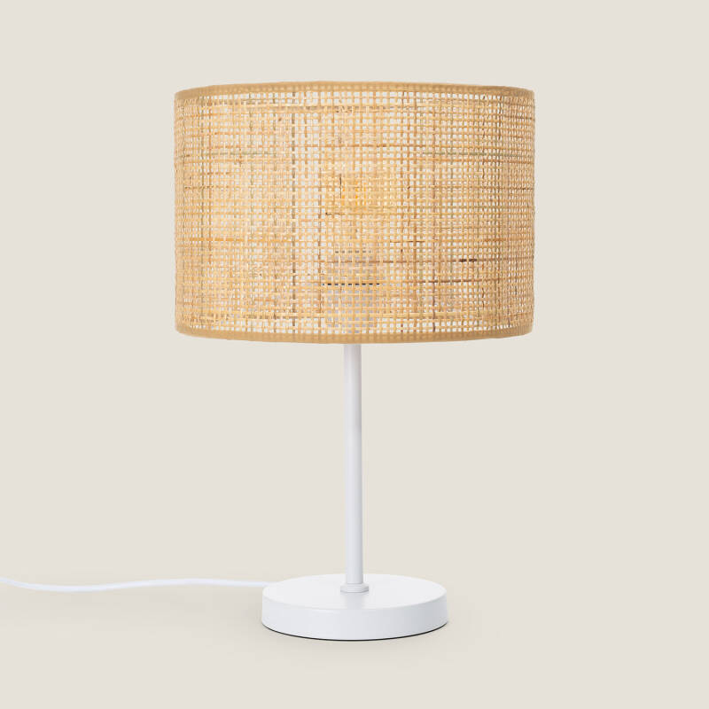 Bild von Tischlampe aus Rattan und Metall Baracoa