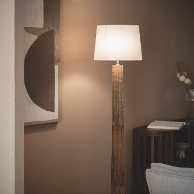 Bild von Stehlampe Holz Kyathi ILUZZIA
