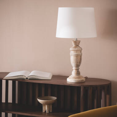 Immagine di Lampada da Tavolo Legno Hausa ILUZZIA 