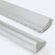 Afbeelding van Aluminium profiel met doorlopende deksel inbouw voor pleisterwerk/pladur met doorlopende deksel voor LED-strip tot 20 mm