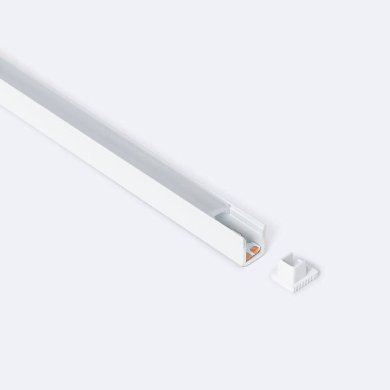 Image of Surface Mounted Mini Aluminium Profile with Continuous Cover for LED Strip up to 6mm