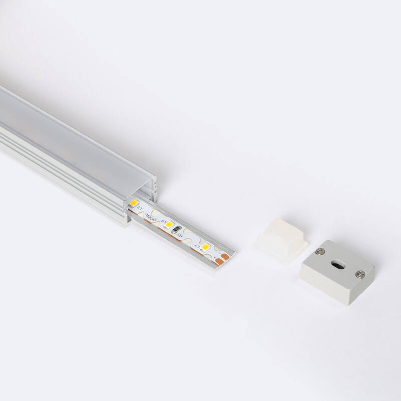 Obrázek Hliníkový Profil sTěsněním IP65 Přisazený 2m pro LED Pásky do 10 mm
