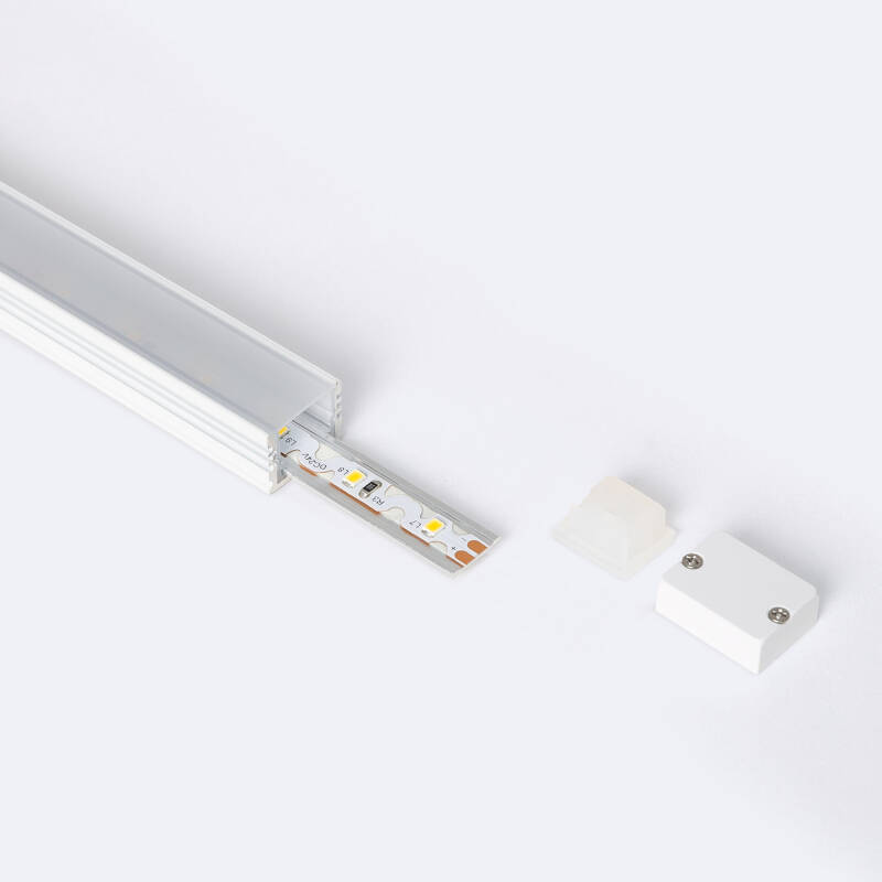Image de Profilé Aluminium Étanche IP65 En Saillie 2 m pour Rubans LED jusqu'à 10 mm