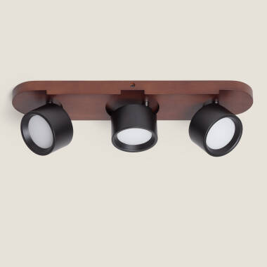 Immagine di Lampada da Parete LED 15W Metallo CCT Selezionabile Cundra 3 Faretti