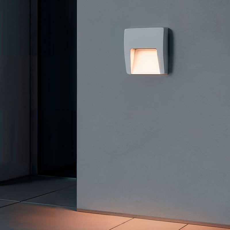 Immagine di Segnapasso per Esterni LED 3W Superficie Parete Quadrato Nilsa