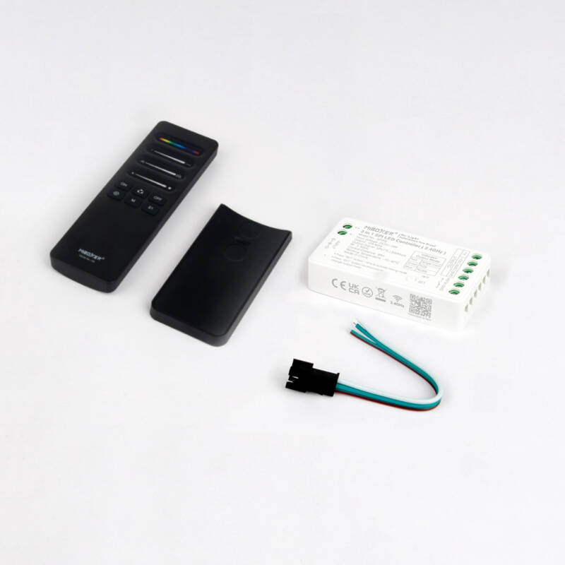 Image of 3-in-1 Digital SPI Controller for Monochrome/RGB/RGBW Digital LED Strip with MiBoxer SPIR3 + C6 Remote