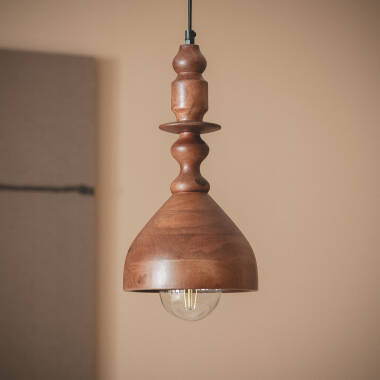 Lampada a Sospensione Legno Eravur ILUZZIA