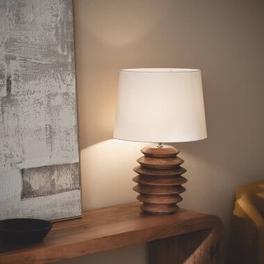 Lampada da Tavolo Legno Vihaan ILUZZIA