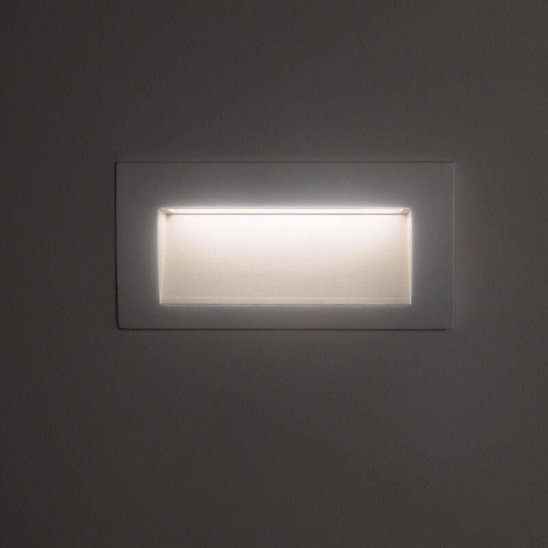Image of Edulis 4W Rectangular Recessed LED Wall Light 