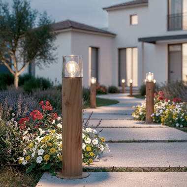 Image of Emley Stainless Steel Outdoor Bollard 50cm 