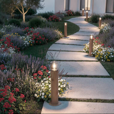 Image of Emley Stainless Steel Outdoor Bollard 50cm 