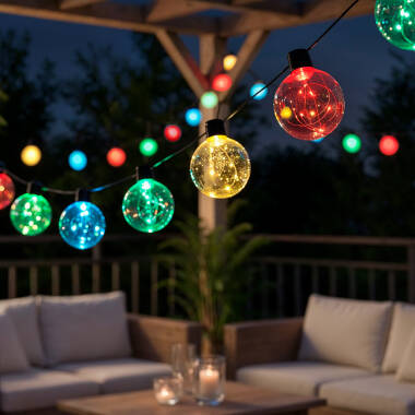 Bild von LED RGB Girlande für draußen mit 10 Glühbirnen Jarli 7,5 m