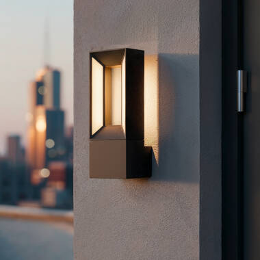 Applique da Parete per Esterni LED Alluminio 2x5W Trimel Nero