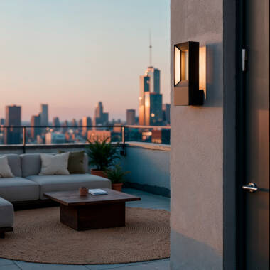 Afbeelding van Wandlamp Outdoor LED Aluminium 2x5W Trimel Zwart