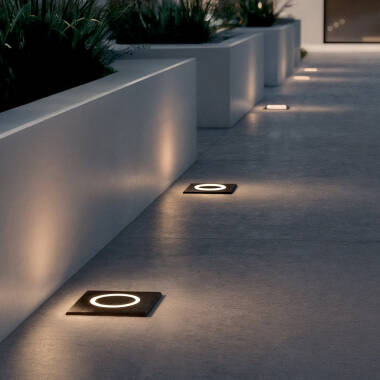 Resbel Square 2W Outdoor Recessed Wall Light