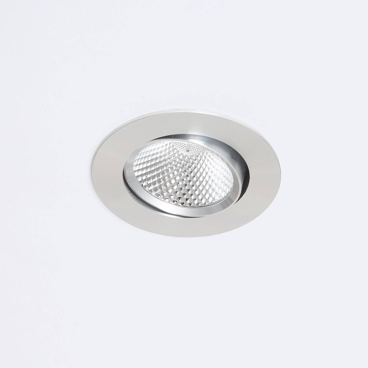 Oczko Downlight LED 7W COB Nastawne Okrągłe Srebrne Średnica Wycięcia Ø 70 mm Anti Flicker - widok szczegółowy