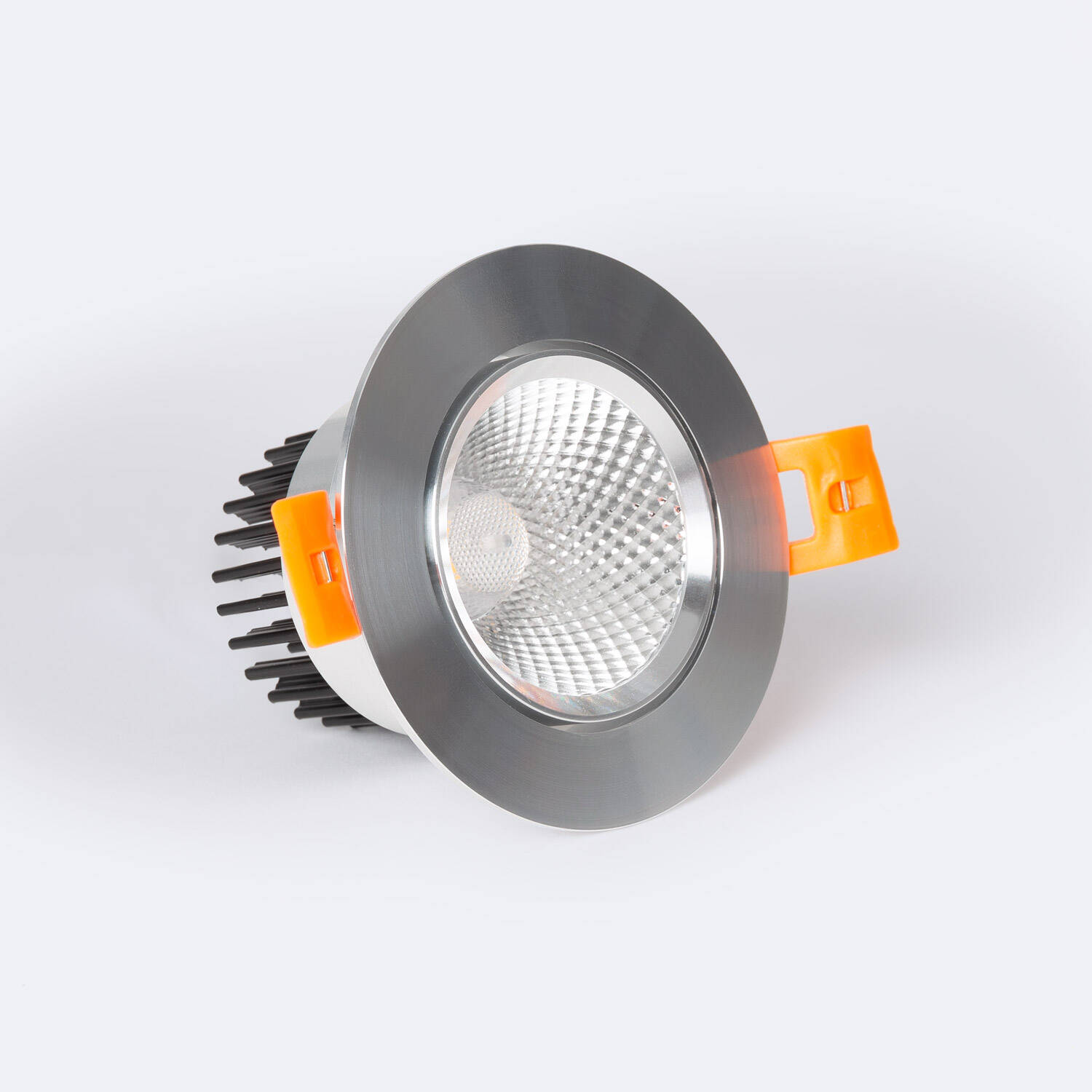 Oczko Downlight LED 7W COB Nastawne Okrągłe Srebrne Średnica Wycięcia Ø 70 mm Anti Flicker