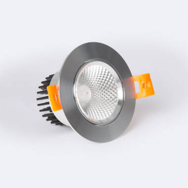 Faretto da Incasso LED 7W Circolare COB CRI90 Foro Ø 70 mm Argento