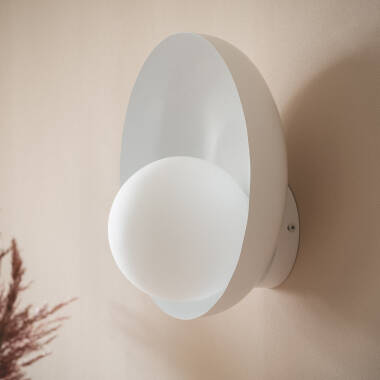 Wandleuchte Metall und Glas Bera