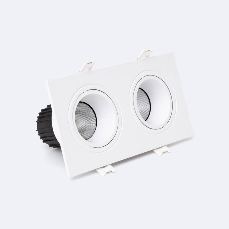 Image de Downlight Carré Inclinable LED 14W Dimmable Coupe 75x155 mm