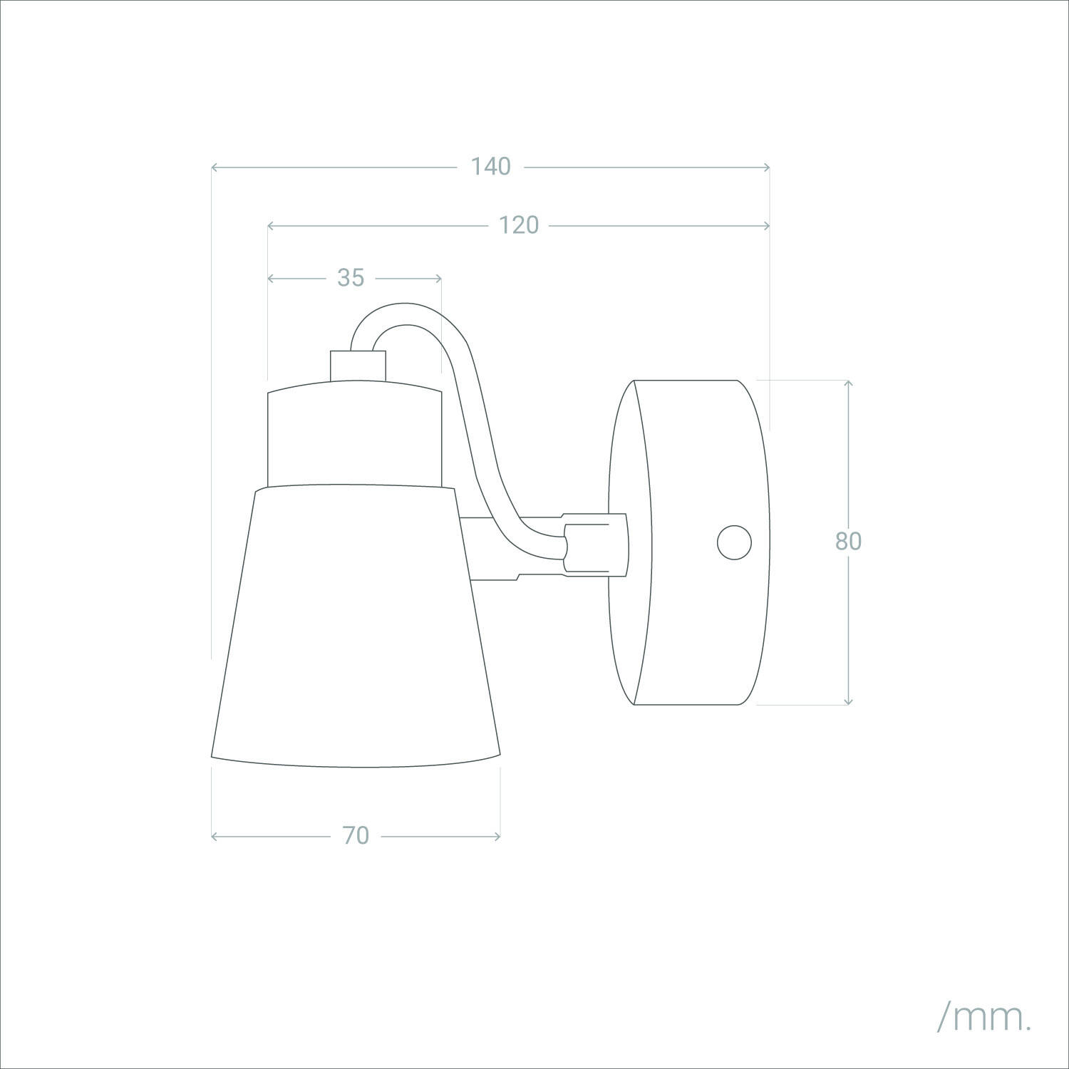 Lampa Ścienna Nastawna z Metalu i Drewna 1 Reflektor Mara - widok 3