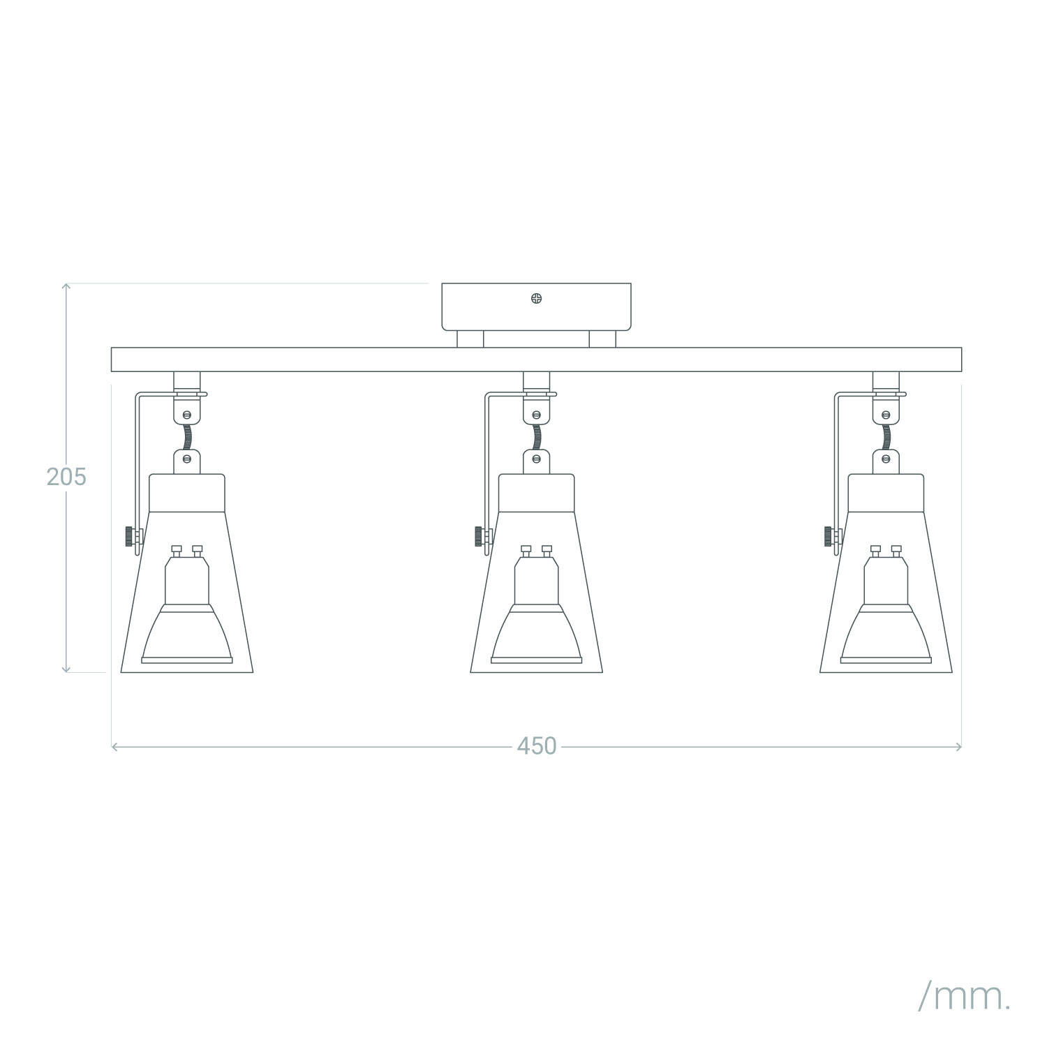 Lampa Sufitowa Nastawna Matalowo-drewniana 3 Reflektory Mara - widok 3