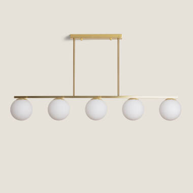 Image of Boqor Metal and Crystal Pendant Lamp