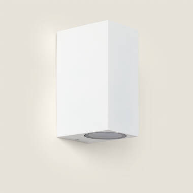 Applique da Parete per Esterni Alluminio Illuminazione Doppia Luce Miseno Bianco