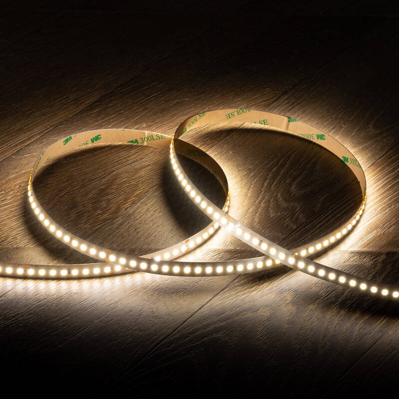 Afbeelding van  Led Strip 24V SMD 160 LED/m 5m 2400 lm/m High Lumen Breedte 10 mm te knippen om de 5 cm IP20 CRI90