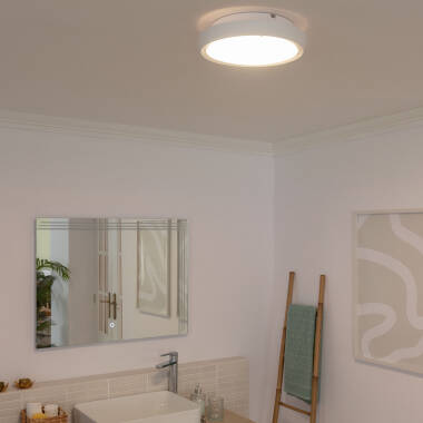 Afbeelding van Plafondlamp Rond Outdoor Ø300 mm  IP65 Curio Wit