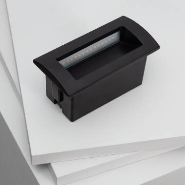 Image of Edulis 4W Rectangular Recessed LED Wall Light 