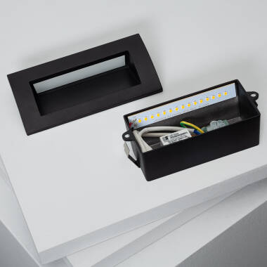 Image of Edulis 4W Rectangular Recessed LED Wall Light 