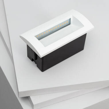Image of Edulis 4W Rectangular Recessed LED Wall Light 