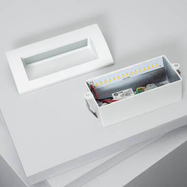 Image of Edulis 4W Rectangular Recessed LED Wall Light 