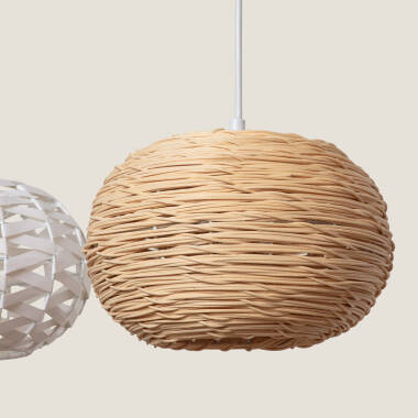 Bild von Pendelleuchte aus Rattan und Holz Linfen