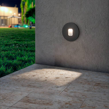 Image of Olite Round Recessed LED Wall Light 