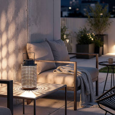 Image of Arta Small Portable Solar LED Table Lamp with Rechargeable Battery 