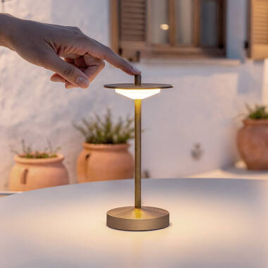 LED Tischlampe Tragbar Außen Metall mit Batterie USB wiederaufladbar Estepona