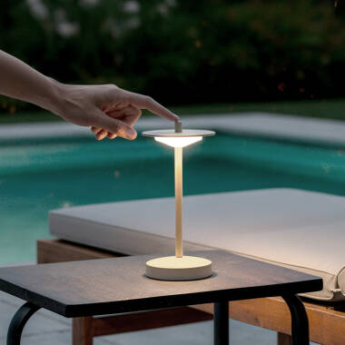 LED Tischlampe Tragbar Außen Metall mit Batterie USB wiederaufladbar Estepona