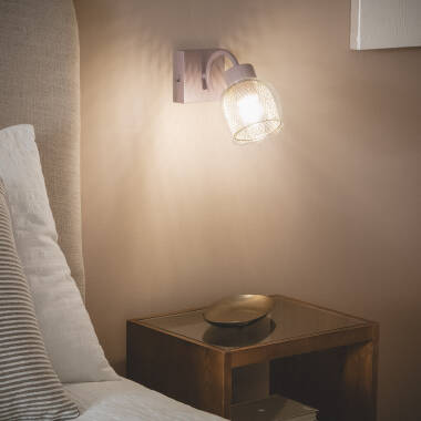 Immagine di Lampada da Parete Metallo e Vetro Aziel