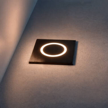 Resbel Square 2W Outdoor Recessed Wall Light