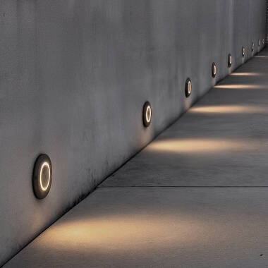 Afbeelding van Wandlamp Outdoor LED 2W Inbouw Rond Welly