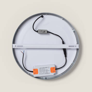 Immagine di Plafoniera LED 24W Circolare Alluminio Ø280 mm Slim CCT Selezionabile Galán SwitchDimm
